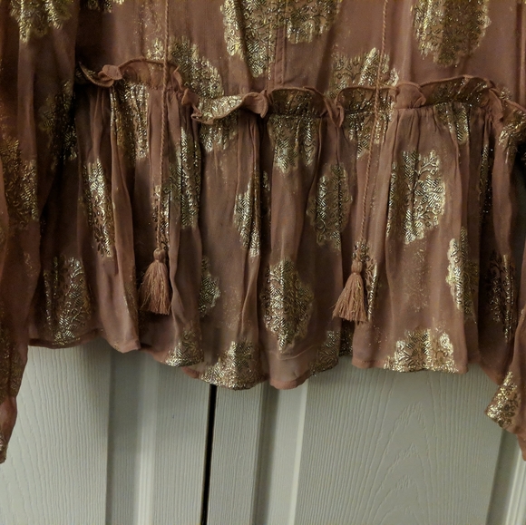Anthropologie Meadow Rue peplum blouse - Picture 6 of 7